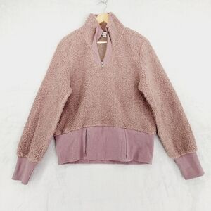 Basin + Range Plush Fleece Pullover Cozy Teddy Sherpa in Dusty Rose P3570